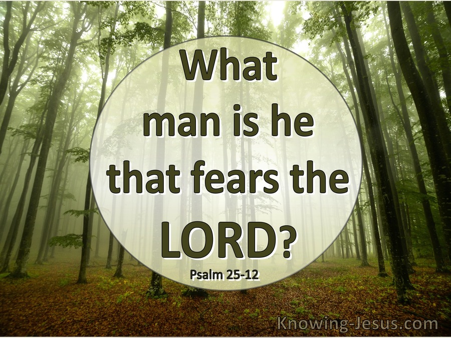 Psalm 25:12 What Man Is He Who Fears God (sage)